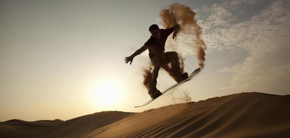 Sandboarding in Desert Safari Dubai